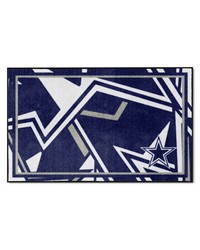Dallas Cowboys 4ft. x 6ft. Plush Area Rug XFIT Design Pattern by   