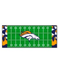 Denver Broncos Football Field Runner Mat  30in. x 72in. XFIT Design Pattern by   