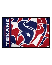 Houston Texans Starter Mat XFIT Design  19in x 30in Accent Rug Pattern by   