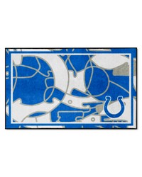 Indianapolis Colts 4ft. x 6ft. Plush Area Rug XFIT Design Pattern by   