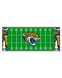 Jacksonville Jaguars Football Field Runner Mat  30in. x 72in. XFIT Design Pattern by   
