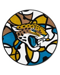 Jacksonville Jaguars Roundel Rug  27in. Diameter XFIT Design Pattern by   