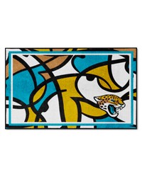 Jacksonville Jaguars 4ft. x 6ft. Plush Area Rug XFIT Design Pattern by   