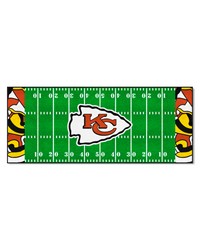 Kansas City Chiefs Football Field Runner Mat  30in. x 72in. XFIT Design Pattern by   