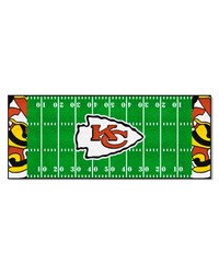 Kansas City Chiefs Football Field Runner Mat  30in. x 72in. XFIT Design Pattern by   