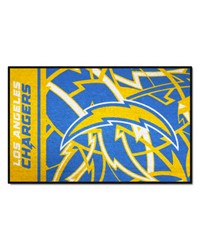 Los Angeles Chargers Starter Mat XFIT Design  19in x 30in Accent Rug Pattern by   