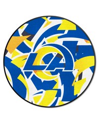 Los Angeles Rams Roundel Rug  27in. Diameter XFIT Design Pattern by   