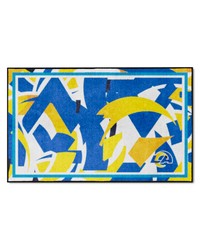 Los Angeles Rams 4ft. x 6ft. Plush Area Rug XFIT Design Pattern by   