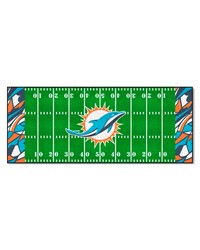 Miami Dolphins Football Field Runner Mat  30in. x 72in. XFIT Design Pattern by   