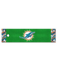 Miami Dolphins Putting Green Mat  1.5ft. x 6ft. Pattern by   