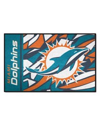 Miami Dolphins Starter Mat XFIT Design  19in x 30in Accent Rug Pattern by   