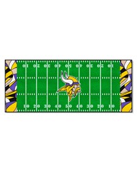 Minnesota Vikings Football Field Runner Mat  30in. x 72in. XFIT Design Pattern by   