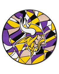 Minnesota Vikings Roundel Rug  27in. Diameter XFIT Design Pattern by   