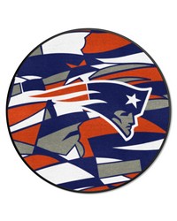 New England Patriots Roundel Rug  27in. Diameter XFIT Design Pattern by   