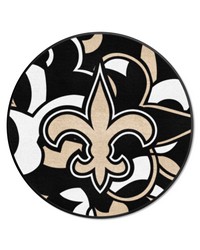 New Orleans Saints Roundel Rug  27in. Diameter XFIT Design Pattern by   