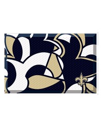 New Orleans Saints Rubber Scraper Door Mat XFIT Design Pattern by   