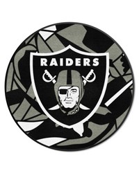 Las Vegas Raiders Roundel Rug  27in. Diameter XFIT Design Pattern by   