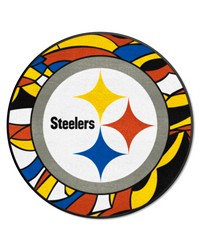 Pittsburgh Steelers Roundel Rug  27in. Diameter XFIT Design Pattern by   