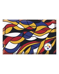 Pittsburgh Steelers Rubber Scraper Door Mat XFIT Design Pattern by   