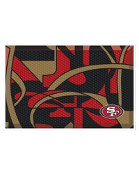 San Francisco 49ers Rubber Scraper Door Mat XFIT Design Pattern by   