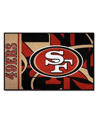 San Francisco 49ers Starter Mat XFIT Design  19in x 30in Accent Rug Pattern by   