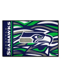 Seattle Seahawks Starter Mat XFIT Design  19in x 30in Accent Rug Pattern by   