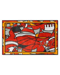 Tampa Bay Buccaneers 4ft. x 6ft. Plush Area Rug XFIT Design Pattern by   