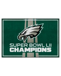 Philadelphia Eagles 5ft. x 8 ft. Plush Area Rug 2018 Super Bowl LII Champions Green by   