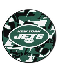 New York Jets Roundel Rug  27in. Diameter XFIT Design Pattern by   