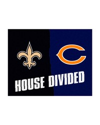 NFL House Divided  Saints   Bears House Divided Rug  34 in. x 42.5 in. Multi by   
