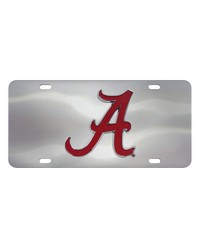 Alabama Crimson Tide 3D Stainless Steel License Plate Stainless Steel by   