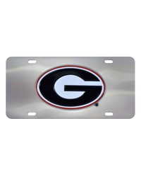 Georgia Bulldogs 3D Stainless Steel License Plate Stainless Steel by   