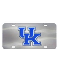 Kentucky Wildcats 3D Stainless Steel License Plate Stainless Steel by   