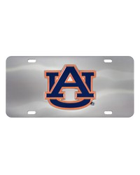 Auburn Tigers 3D Stainless Steel License Plate Stainless Steel by   
