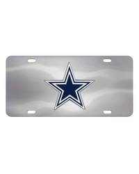 Dallas Cowboys 3D Stainless Steel License Plate Stainless Steel by   