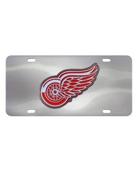 Detroit Red Wings 3D Stainless Steel License Plate Stainless Steel by   