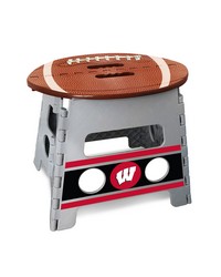 Wisconsin Badgers Folding Step Stool  13in. Rise Gray by   
