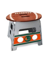 Miami Hurricanes Folding Step Stool  13in. Rise Gray by   