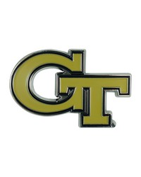 Georgia Tech Yellow Jackets 3D Color Metal Emblem Gold by   