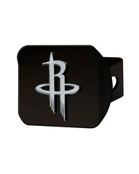 Houston Rockets Black Metal Hitch Cover with Metal Chrome 3D Emblem Black by   