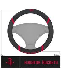Houston Rockets Embroidered Steering Wheel Cover Black by   