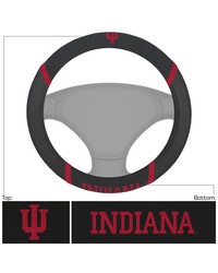 Indiana Hooisers Embroidered Steering Wheel Cover Black by   