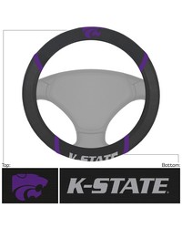 Kansas State Wildcats Embroidered Steering Wheel Cover Black by   