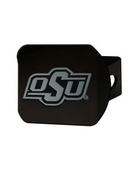 Oklahoma State Cowboys Black Metal Hitch Cover with Metal Chrome 3D Emblem Black by   