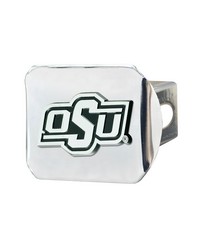 Oklahoma State Cowboys Chrome Metal Hitch Cover with Chrome Metal 3D Emblem Chrome by   