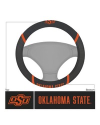 Oklahoma State Cowboys Embroidered Steering Wheel Cover Black by   