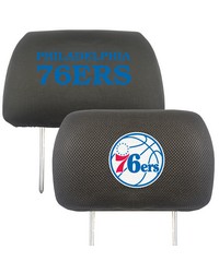 Philadelphia 76ers Embroidered Head Rest Cover Set  2 Pieces Black by   