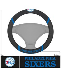 Philadelphia 76ers Embroidered Steering Wheel Cover Black by   