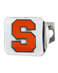 Syracuse Orange Color Hitch Cover Chrome by   
