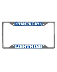 Tampa Bay Lightning Chrome Metal License Plate Frame 6.25in x 12.25in Royal by   
